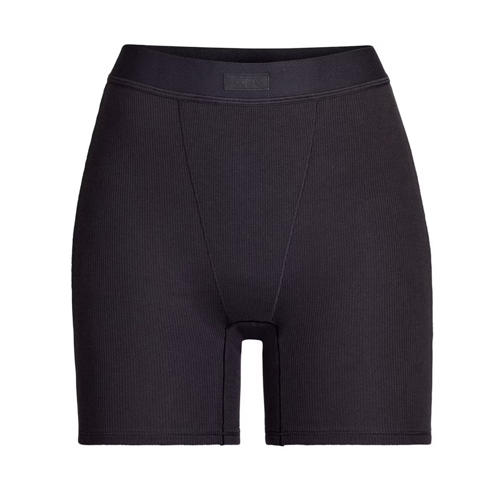 SALE skims soot cotton rib boxer shorts